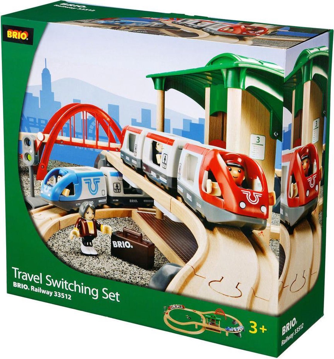 Brio houten treinset met perron | wehkamp