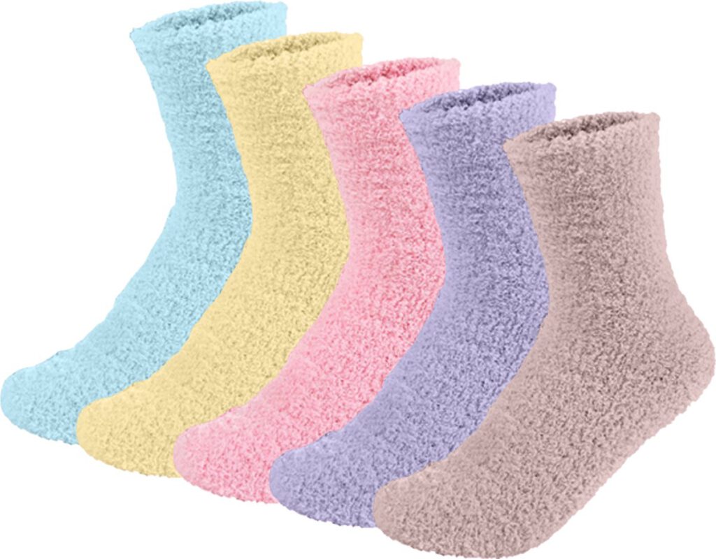 Set 5 paar fluffy sokken voor dames