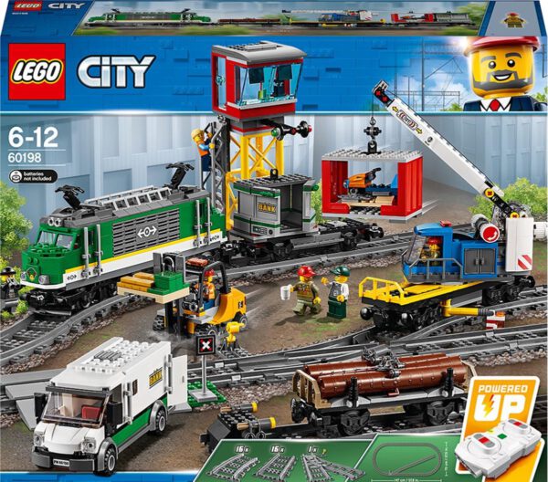 2 Stuks Treinwagon Bouwpakket – City Rail Goederenwagen Set – Compatibel Met Bekende Bouwstenen – Direct Klaar Voor Gebruik