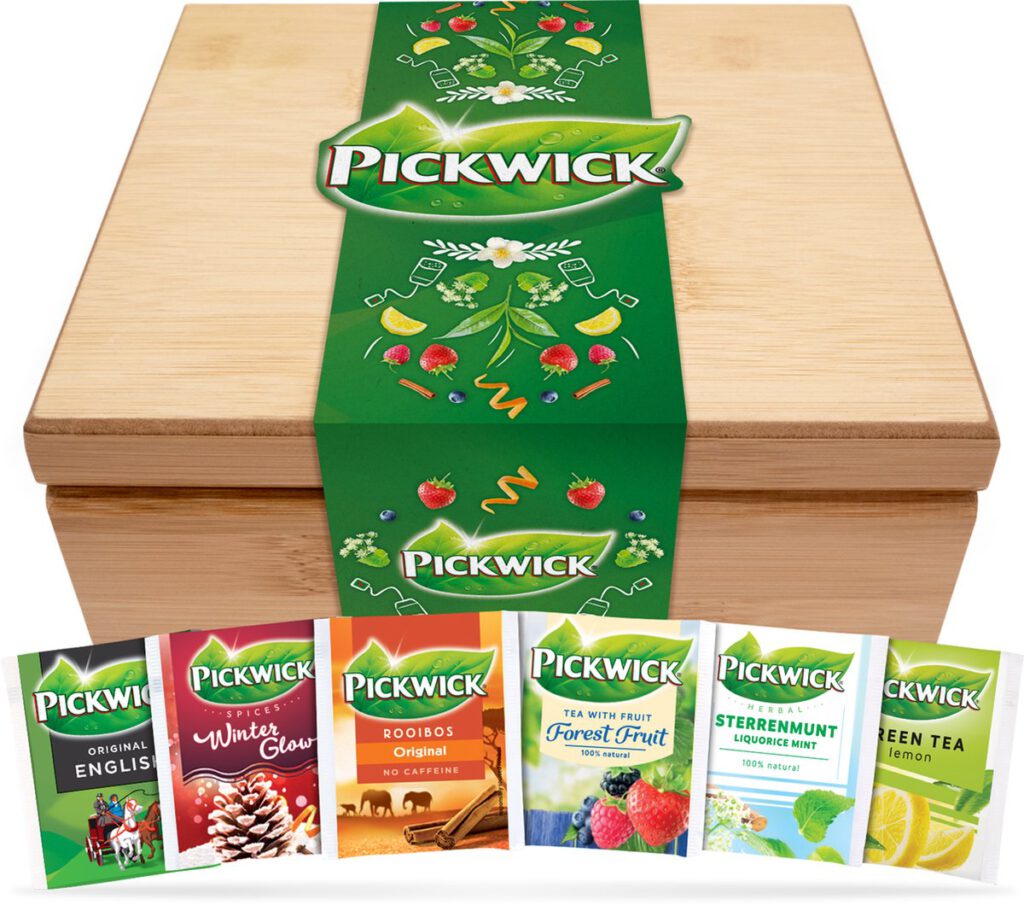 Pickwick Bamboe Houten Theedoos Geschenkset